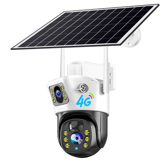 V380PRO  4G Solar Camera 4MP Dual Lens Home Security  Camera With Solar Panel